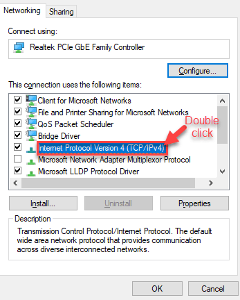 İnternet Protokolü Sürüm 4 (TCP)