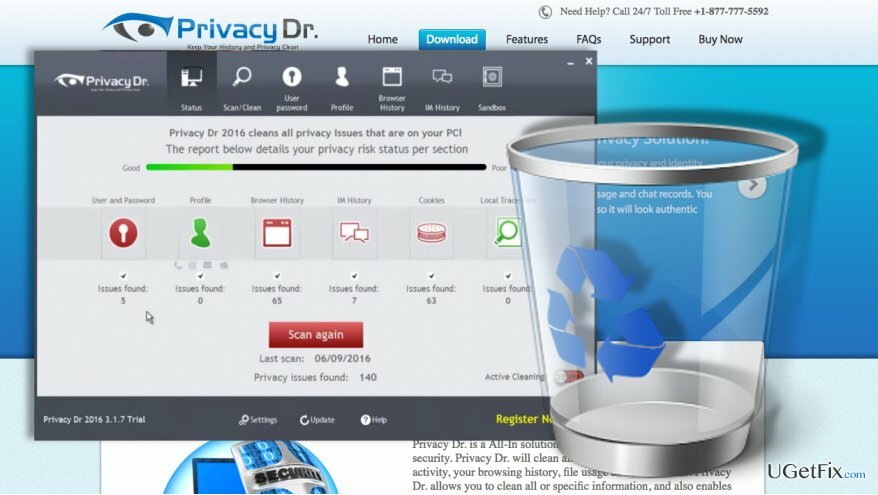 Εικόνα που απεικονίζει Privacy Dr uninstall