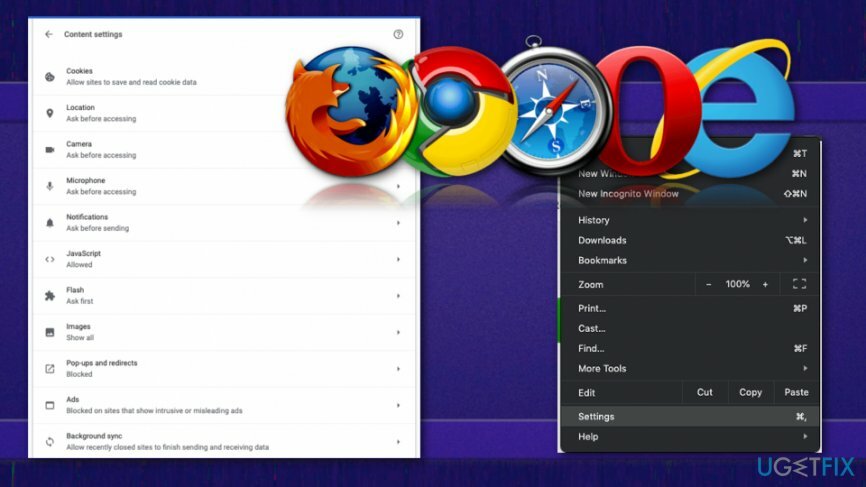 Modifica le impostazioni del browser per risolvere il problema 