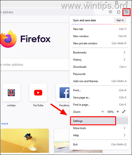 Firefox-indstillinger