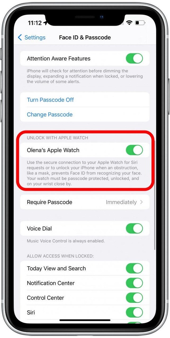 iPhone 설정 다시 확인 - Apple Watch가 잠금 해제되지 않습니다.
