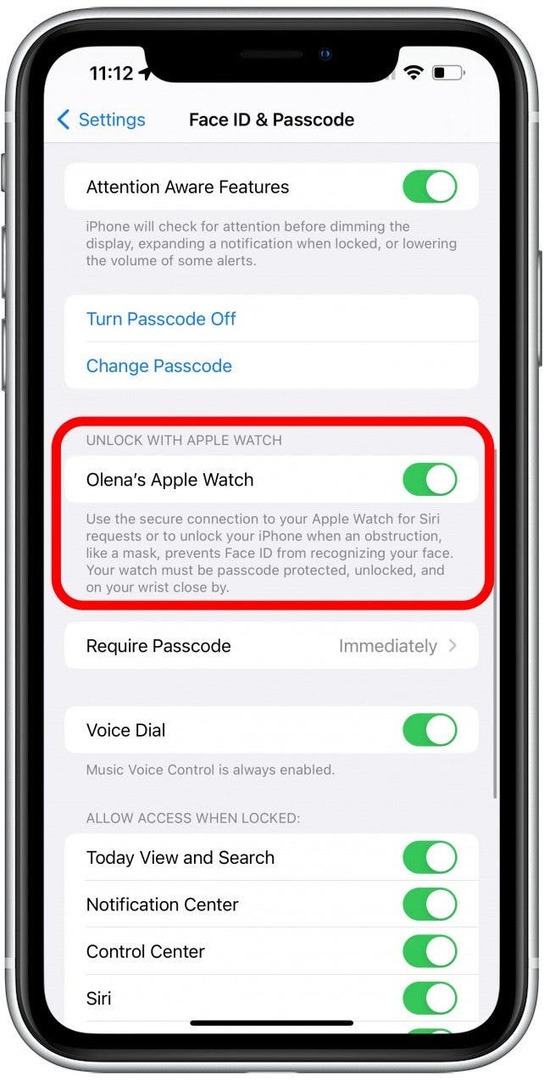 Ελέγξτε ξανά τις ρυθμίσεις του iPhone σας - το Apple Watch μου δεν θα ξεκλειδώσει