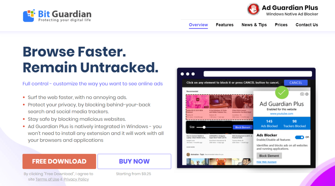 Ad-Guardian Plus - najboljši odstranjevalec reklamne programske opreme 