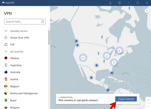 NordVPN-i kasutamise juhised Windowsis