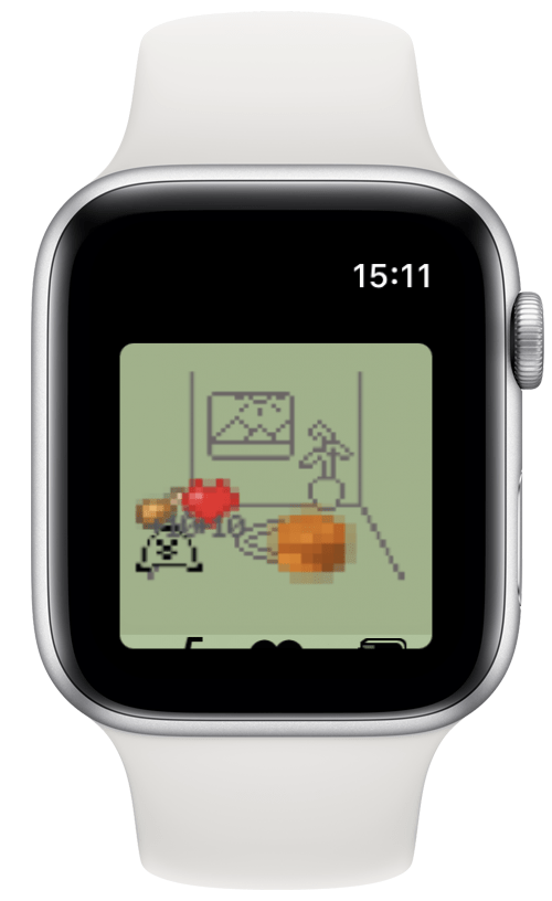 Игра с виртуальным питомцем на Apple Watch