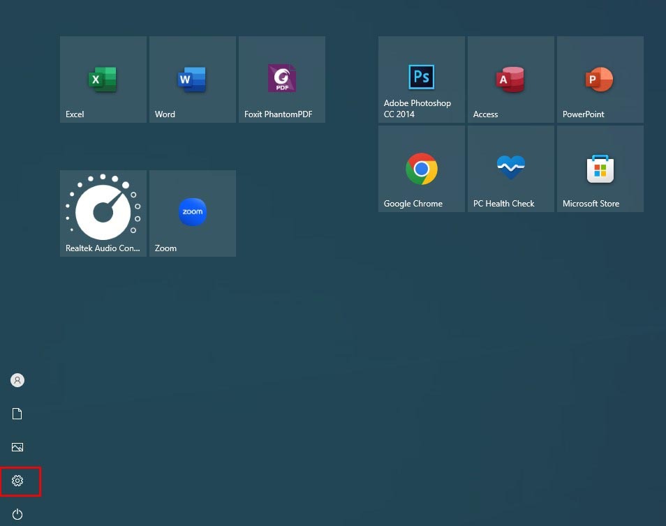 Sådan afslutter du fuld skærm på Windows Startmenu ved at finde Start-menuindstillinger