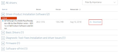 HP 오피스젯 프로 8600 다운로드