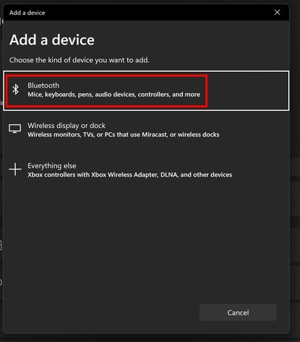 Подключить Bluetooth-устройство Windows 11