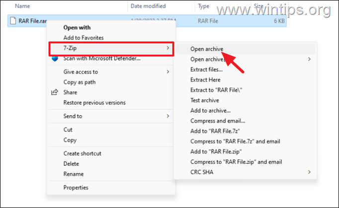 7Zip ile RAR arşivleri nasıl açılır