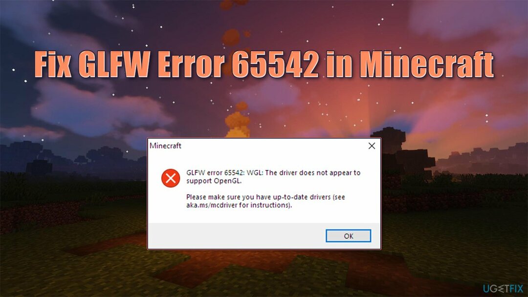 [Oprava] Chyba GLFW 65542 v Minecraftu: Ovladač nepodporuje OpenGL