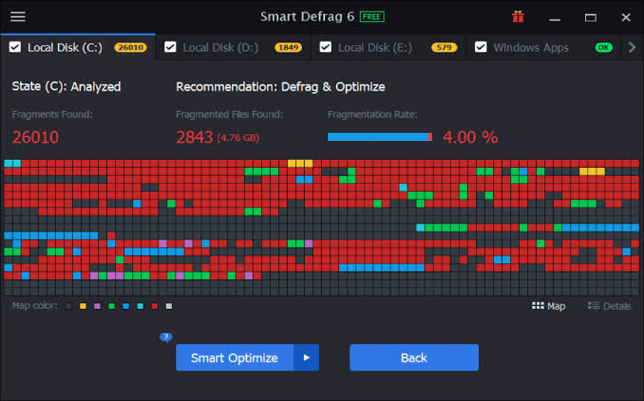 Logiciel de défragmentation intelligent pour Windows