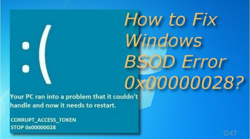 Corregir el código de error 0x00000028