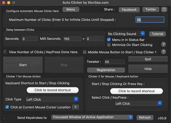Clicker Otomatis untuk Mac oleh MurGaa