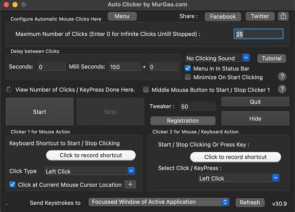 Auto Clicker สำหรับ Mac โดย MurGaa