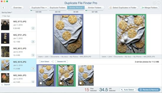 Duplikált fényképek tisztító eszköze Mac rendszerhez