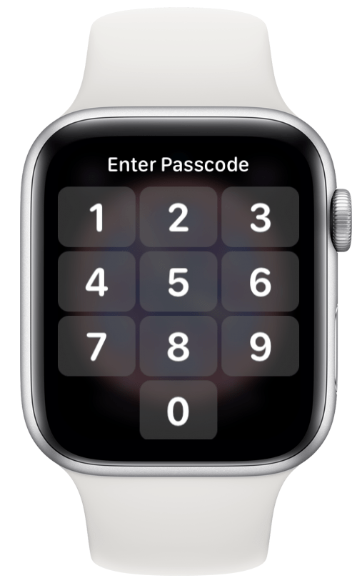 Apple Watch의 잠금을 해제하려면 암호를 입력하십시오