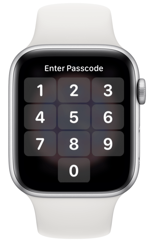 zadejte heslo pro odemknutí Apple Watch