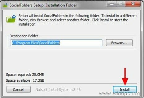 instalace socialForlder