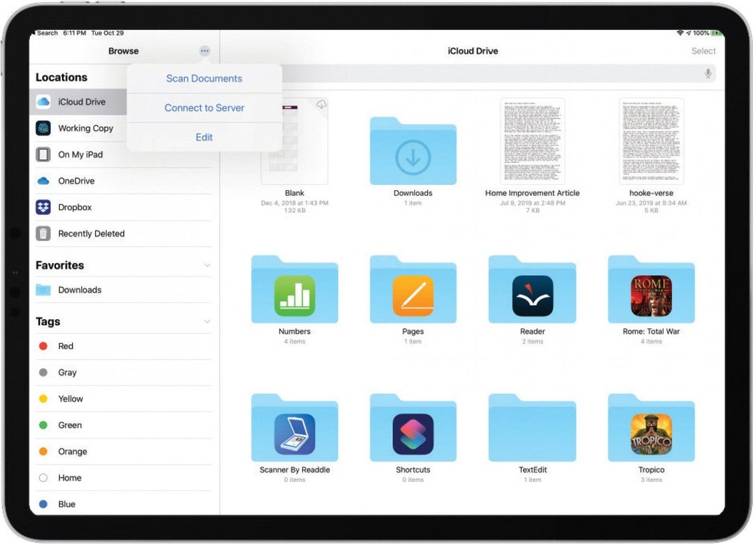 aplikacja do obsługi plików na iPadzie