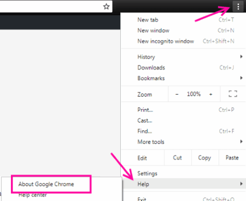 ヘルプ Google Chrome について