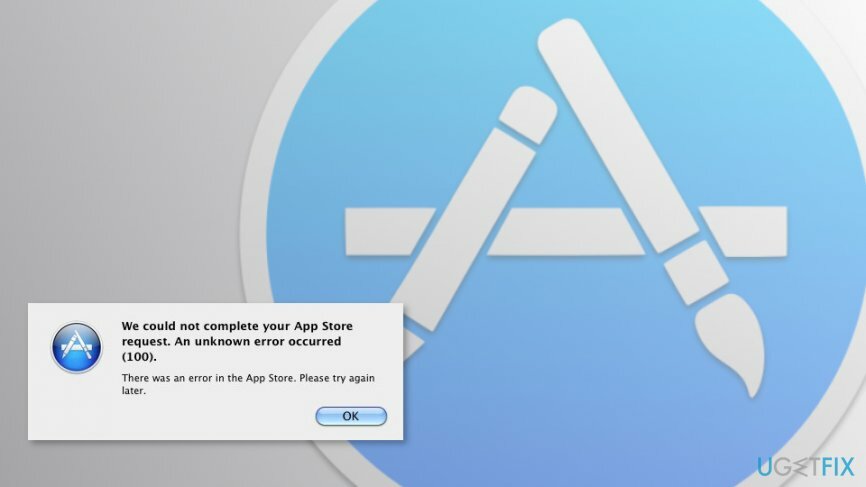 Как да поправя грешка в Mac App Store 100?