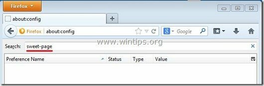 Remove-sweet-page-Firefox