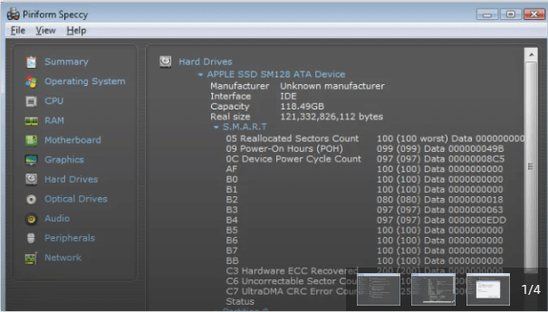 Speccy - Beste CPU Temperature Monitor Tool