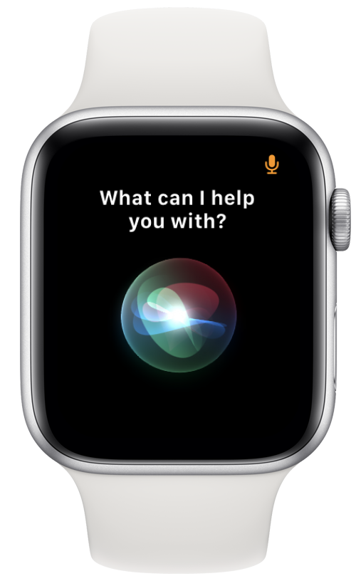 Stiskněte a podržte korunku Digital Crown, dokud se nezobrazí rozhraní Siri.