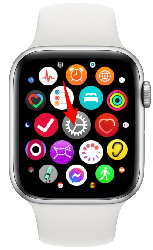 Na hodinkách Apple Watch otvorte Nastavenia.