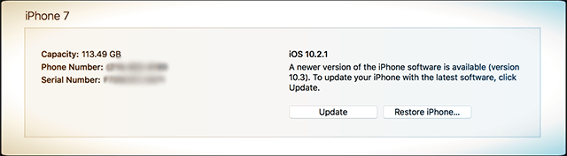 אירעה שגיאה בהתקנת iOS 10.3, כיצד לתקן