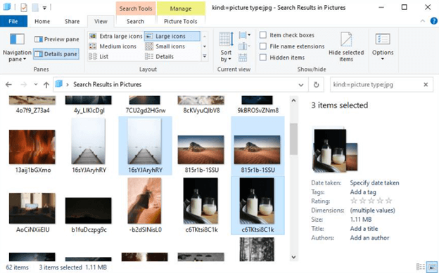 kliknij prawym przyciskiem myszy zduplikowane zdjęcia i wybierz Usuń