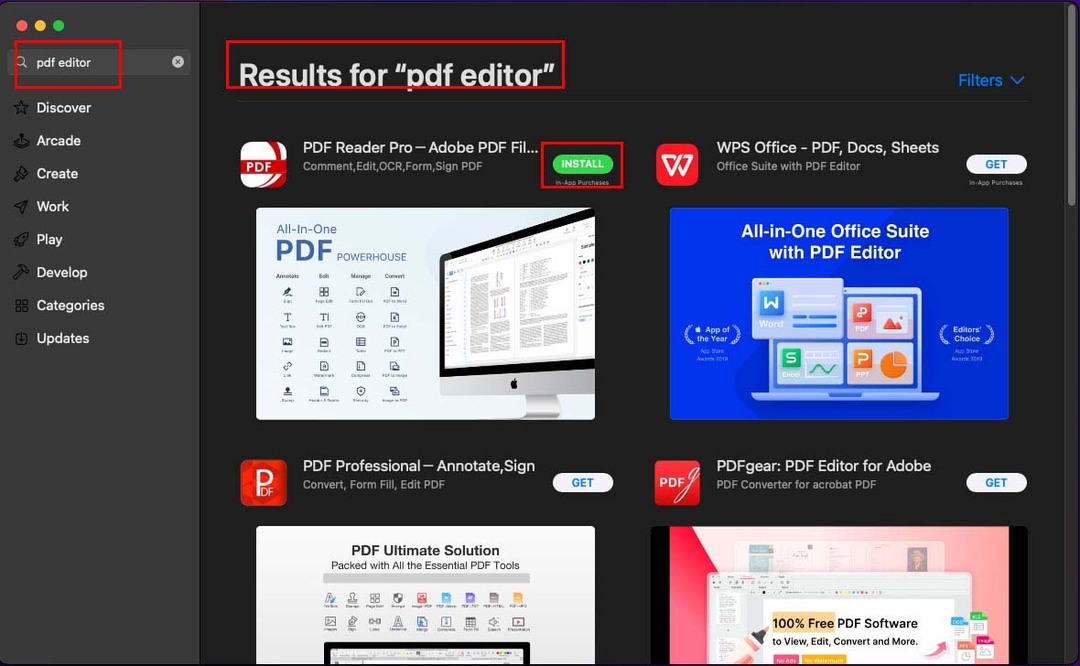 Installieren Sie PDF-Editoren aus dem App Store online