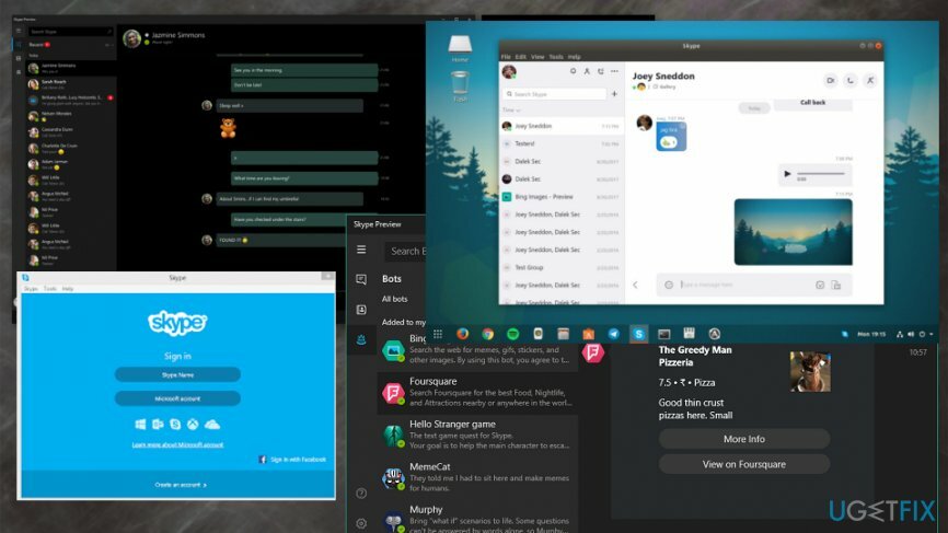 Versioni dell'applicazione Skype