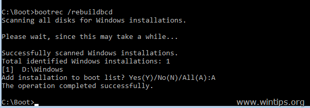 ซ่อมแซมข้อมูลการกำหนดค่าการบูต windows 7 หรือ vista