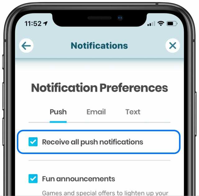 Waze Receber todas as configurações de notificações push