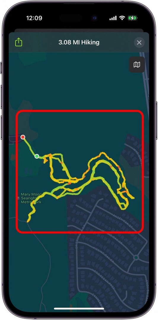 Sie können die Karte vergrößern und verkleinern, um Ihre Route genauer zu betrachten.