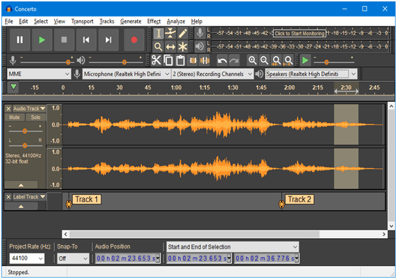 Аудацити - Најбољи софтвер за уређивање звука за Виндовс