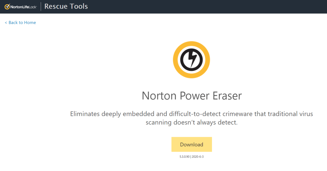 Norton Power Eraser - מסיר תוכנות הפרסום הטוב ביותר של Windows 