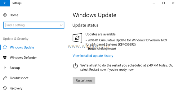 perbaiki Masalah Pembaruan Windows 10