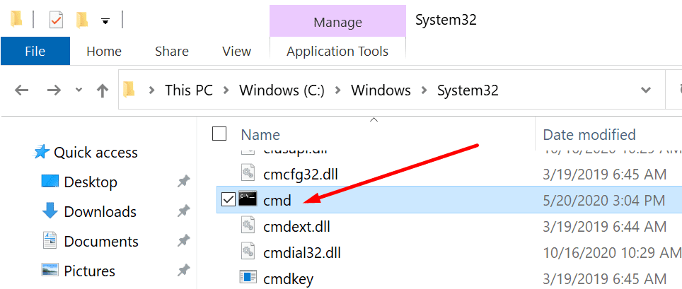 cmd systém windows32