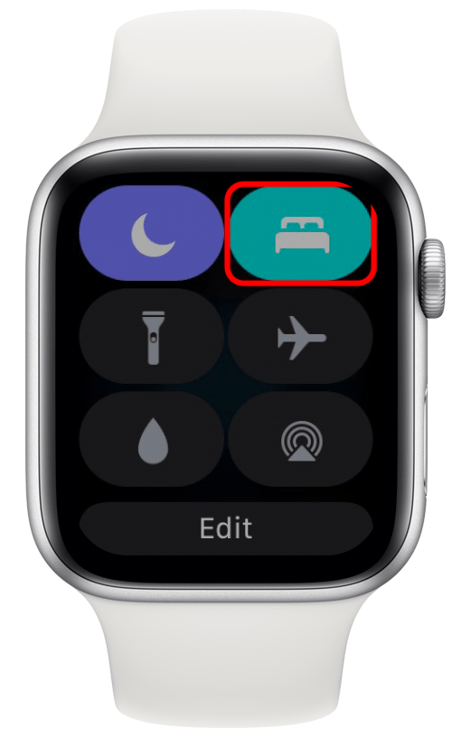 tirkizno plava ikona kreveta na Apple Watchu