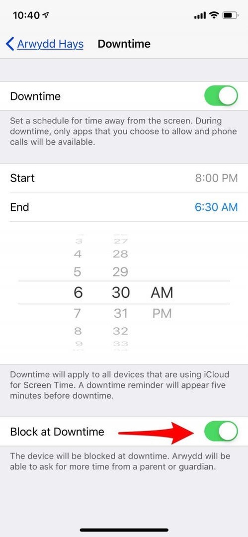 apriboti „iPhone“ naudojimą prieš miegą