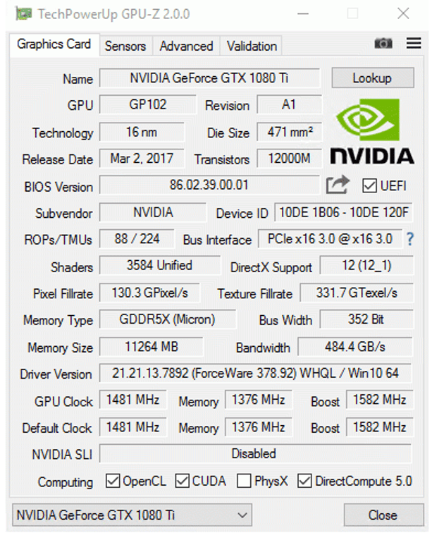 Najboljša programska oprema za overclocking za Windows - GPU-Z