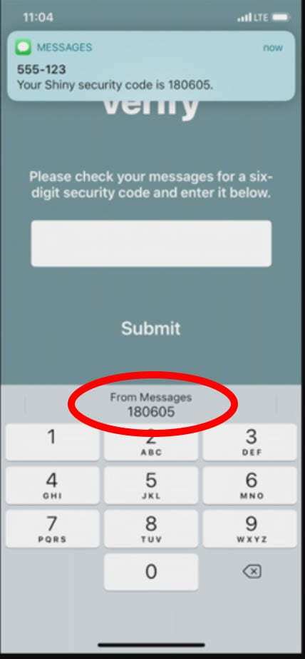 Автозаповнення коду безпеки iOS 12