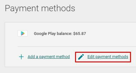 Изменить способы оплаты Google Play