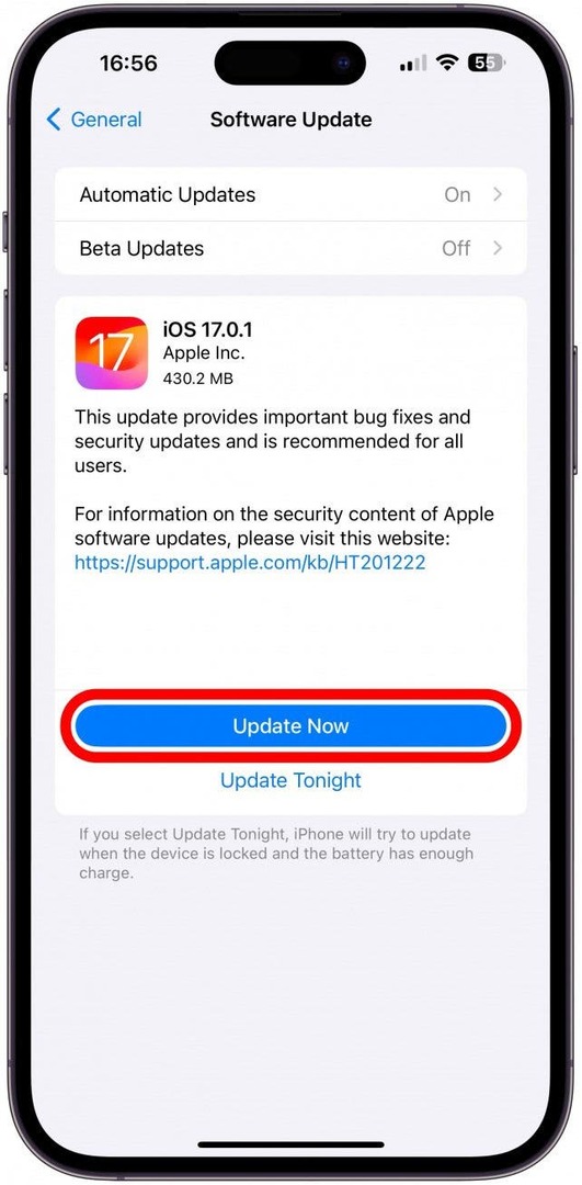 1. Pastikan iPhone Anda menjalankan versi iOS terbaru.