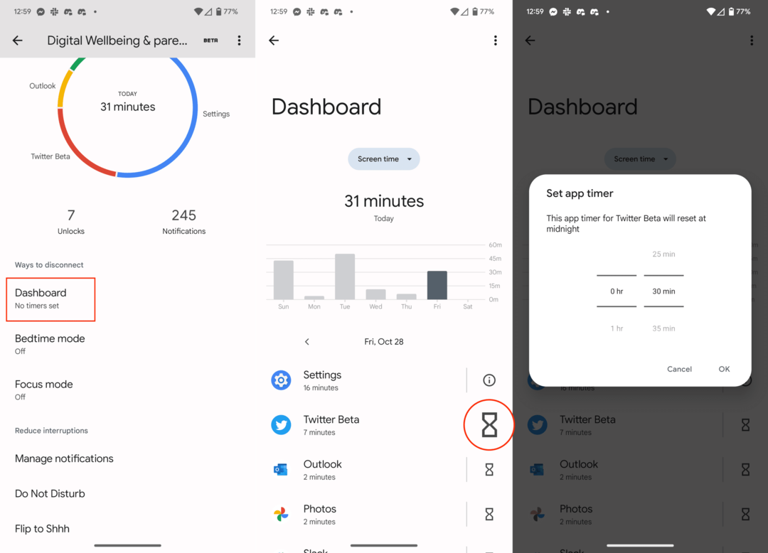 Налаштуйте таймери програми Digital Wellbeing