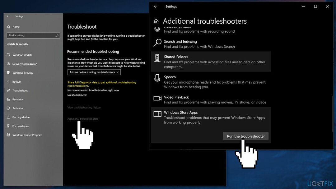 Ausführen der Problembehandlung für Windows Store-Apps