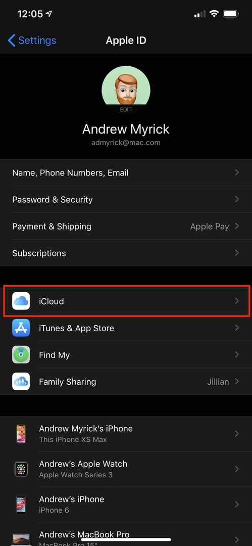 iCloud biztonsági mentés iPhone XS Max 2