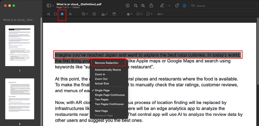 Önizleme uygulaması Redact aracını kullanarak Mac'te bir pdf'yi nasıl düzenleyeceğinizi öğrenin